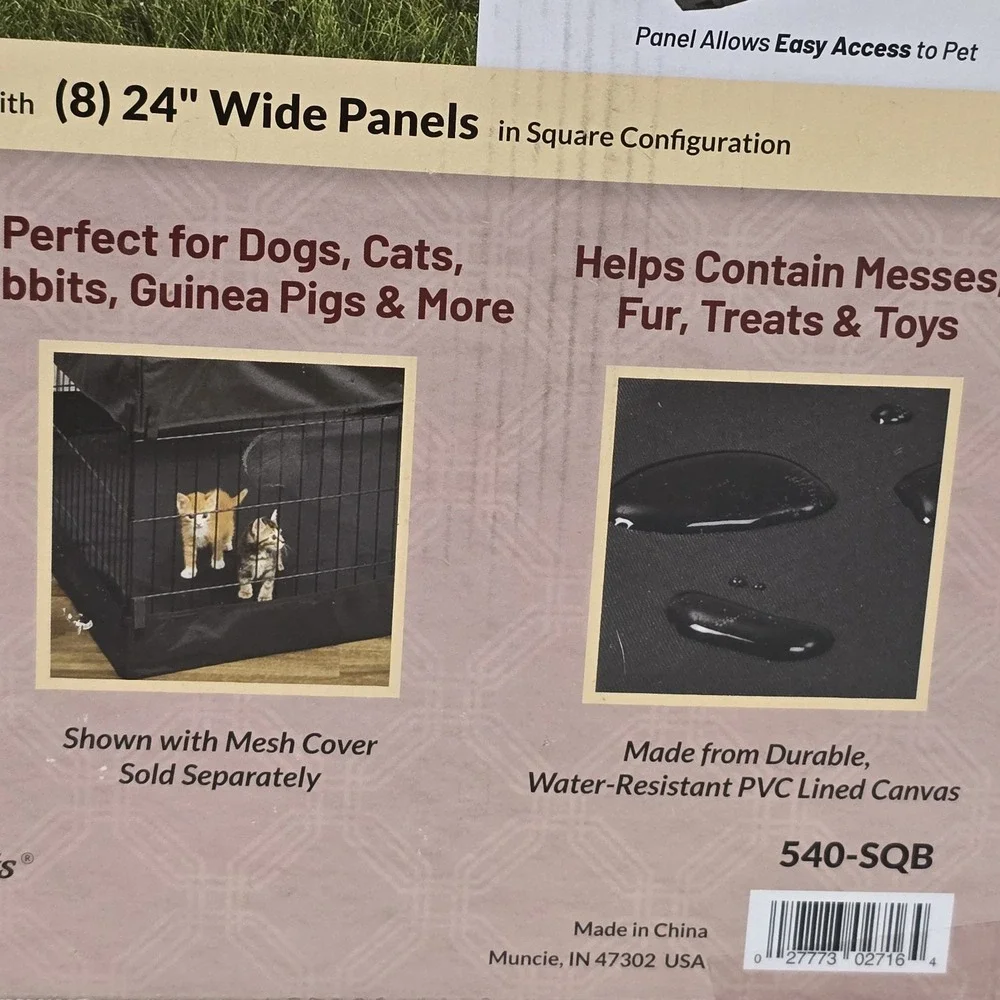 Midwest Square Bottom‎ Canvas Pad Fits 24 Inch (8) Panels Exercise Pen #540-SQB